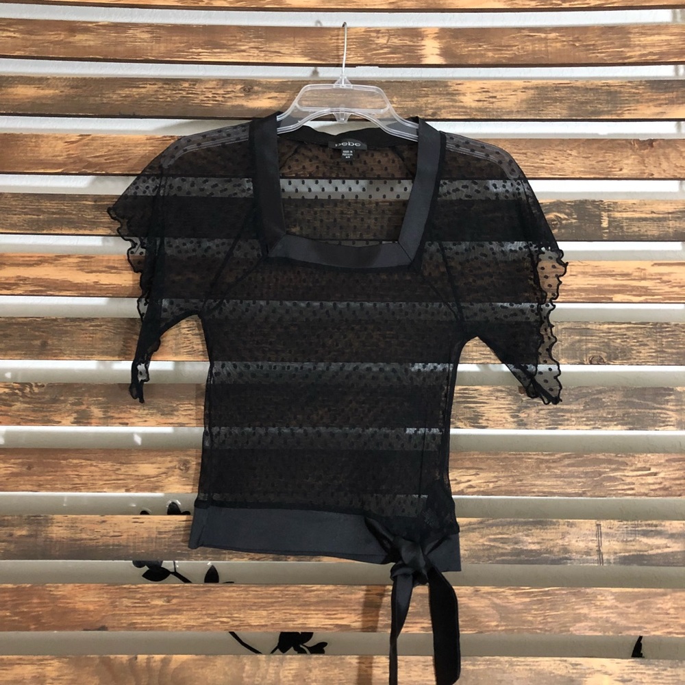 💥Bebe Polka Dot Lace Top